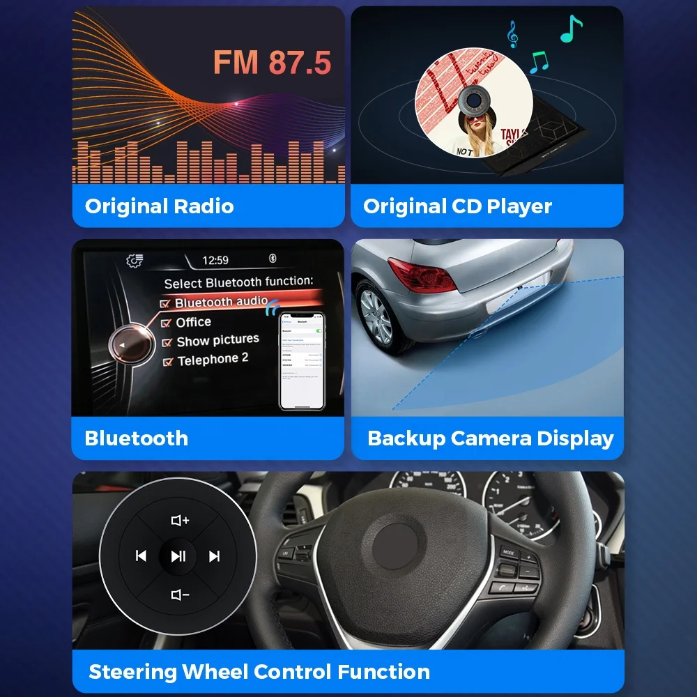XTRONS 10.25 بوصة Android 12 Wireless Carplay Android Auto Estereo لشاشة أندرويد BM 3/4 Series M3/M4 NBT #3