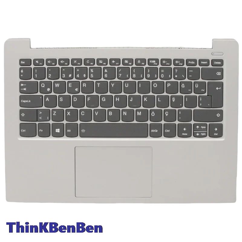 

TR Turkish Platinum Grey Keyboard Upper Case Palmrest Shell Cover For Lenovo Ideapad S340 14 14IWL 14API 14IIL 14IML 5CB0S18537