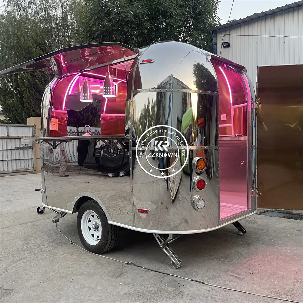 شاحنة طعام خارجية، مقطورة قهوة آيس كريم متنقلة، مقلاة شارع مخصصة، مقطورة هوت دوج، شاحنة طعام مع مطبخ كامل #3
