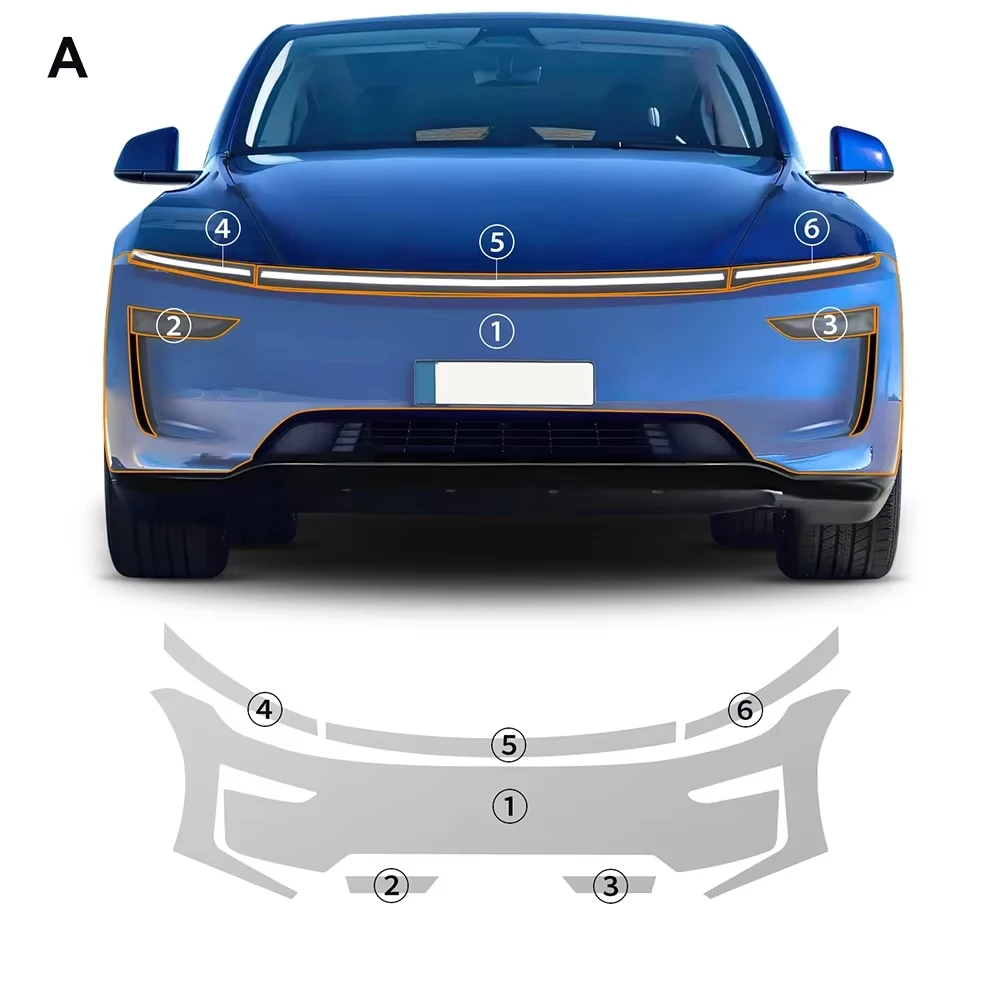 

For Tesla Model Y Juniper 2025 2026 8.5Mil TPU Scratch-resistant Car Body Paint Protection Film Transparent Bra Pre-cut PPF Kit