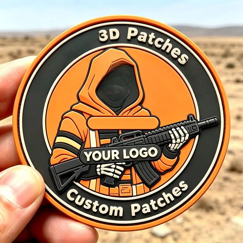 Custom PVC Patches Cool Clothing Accessories Such as Backpack Straps and Bands Stickers, Fun 3D PVC Rubber