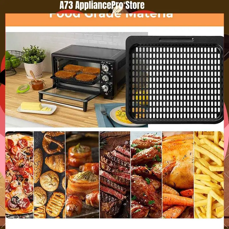 

4PCS Cooking Tray Replacement, 10 QT Mesh Cooking Rack Air Fryer Accessories , Air Fryer Oven, Dishwasher Safe (10 QT)-A73Z
