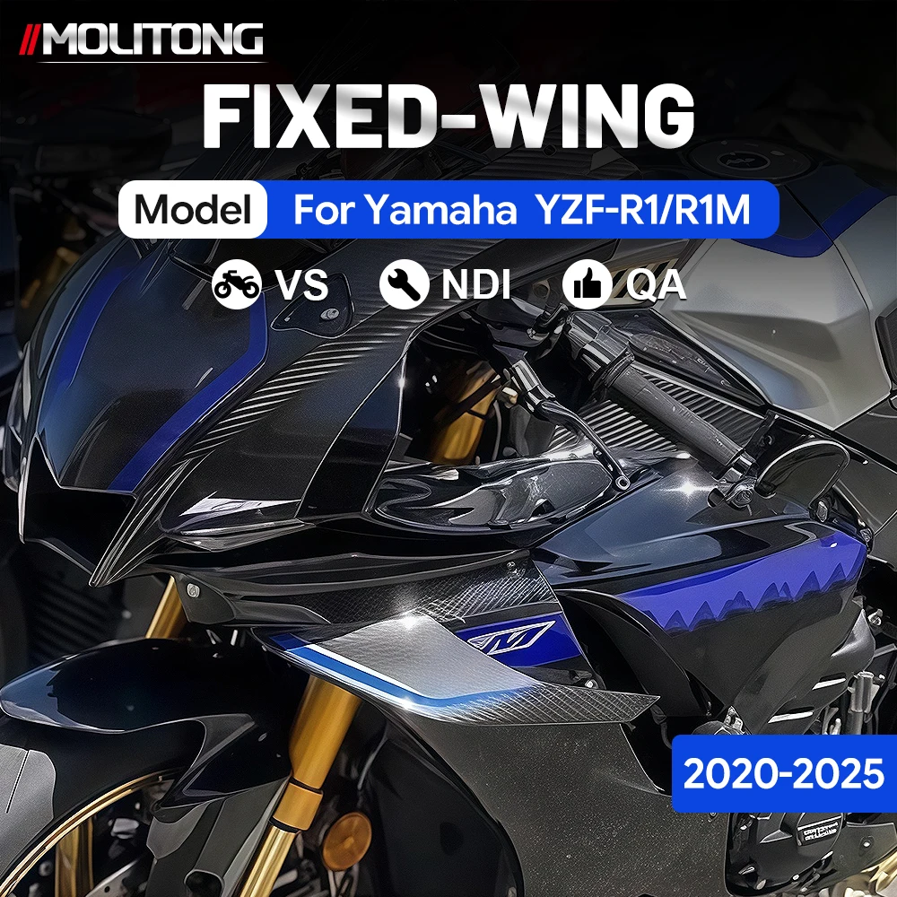 Front Frame Side Panels Air Intake Covers For Yamaha YZF-R1 R1M 2020-2025 Aerodynamic Fairing Wings ABS Plastic Accessories