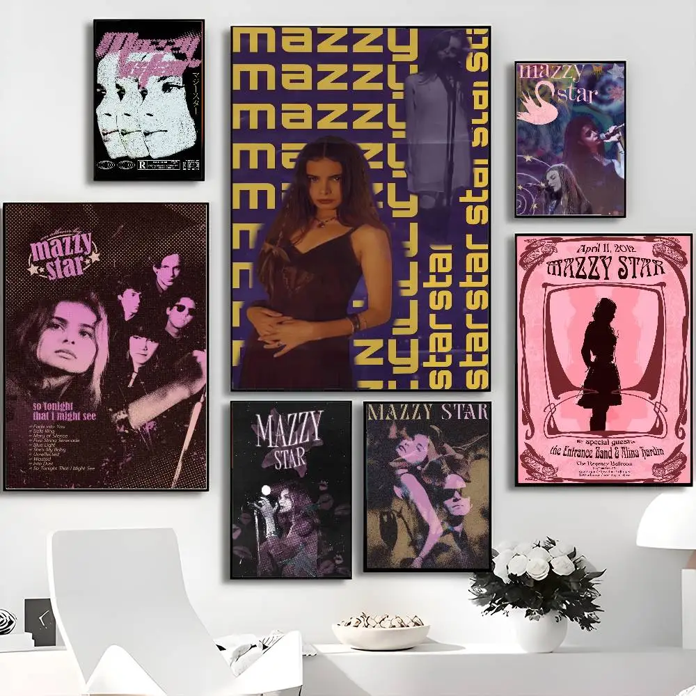 Music Album M-Mazzy Star Whitepaper Poster HD Quality Poster Wall Art Painting Study Room Wall Decor