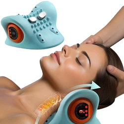 Neck Shoulder Stretcher Relaxer Cervical Chiropractic Traction Device Massage Pillow For Pain Relief Cervical Spine Alignment