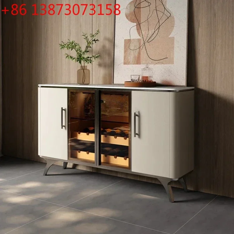 Italian Minimalist Light Luxury Stone Plate Sideboard Cabinet Living Room Restaurant Home Drawer Storage Cabinet