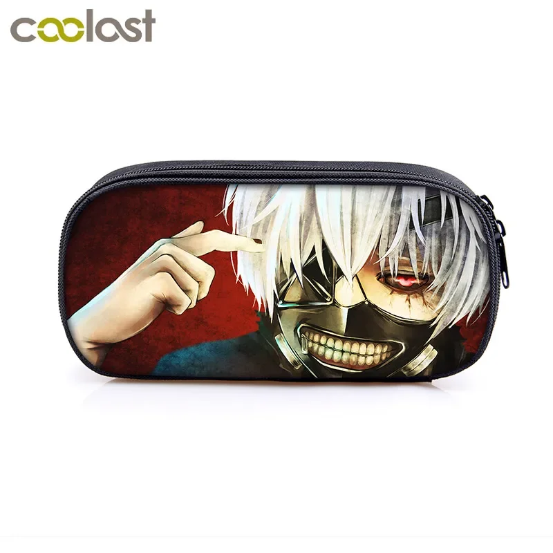 Japan Anime Tokyo Ghoul fashion Pencil Box Cosmetic Cases Teenage Pen Bag  Woman Makeup Bags Student School Supplies best gift