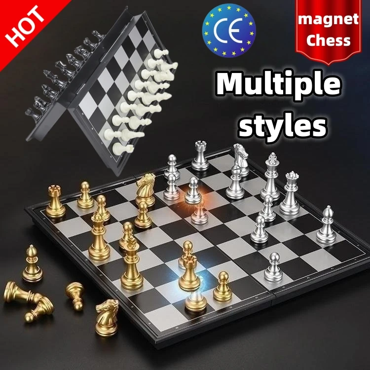 

36cm International Chess woodiness Folding Magnetic Plastic Chessboard Board Game Portable Set festival birthday Kid gift Toy