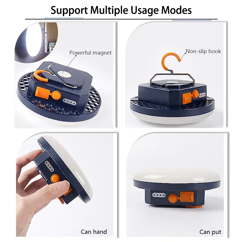 Newhousehold portátil luz de acampamento tenda luz de acampamento luz principal de emergência led recarregável brilhante super brilhante bateria de lítio