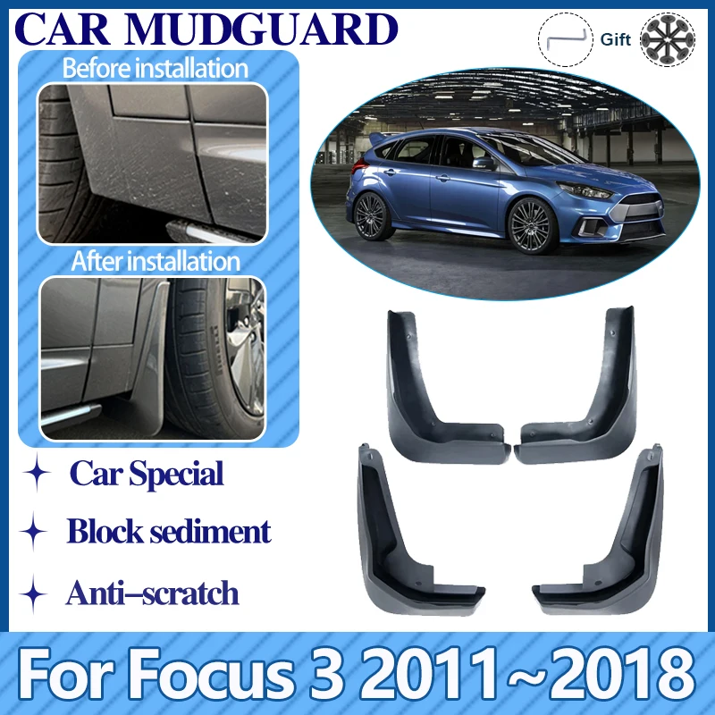 

Car Mud Flaps For Ford Focus 3 C346 MK3 2011~2018 Mudflaps Front Rear Splash Guards Mudguards Fender Auto Accessories Mud Flaps