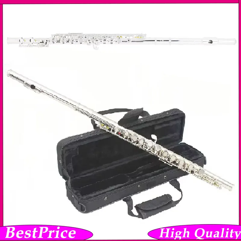 

SLADE 16 Closed Holes Flute C Key Flute Concert Performance Flute Professional Woodwind Instruments Transverse Flute With E key
