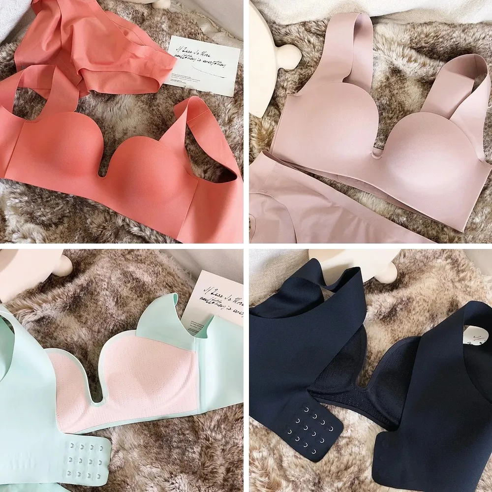 

Adjustable Non-Padded Bralette & Vest Set, Seamless Wireless Bra for Comfort, Thin Top Thick Bottom Underwear
