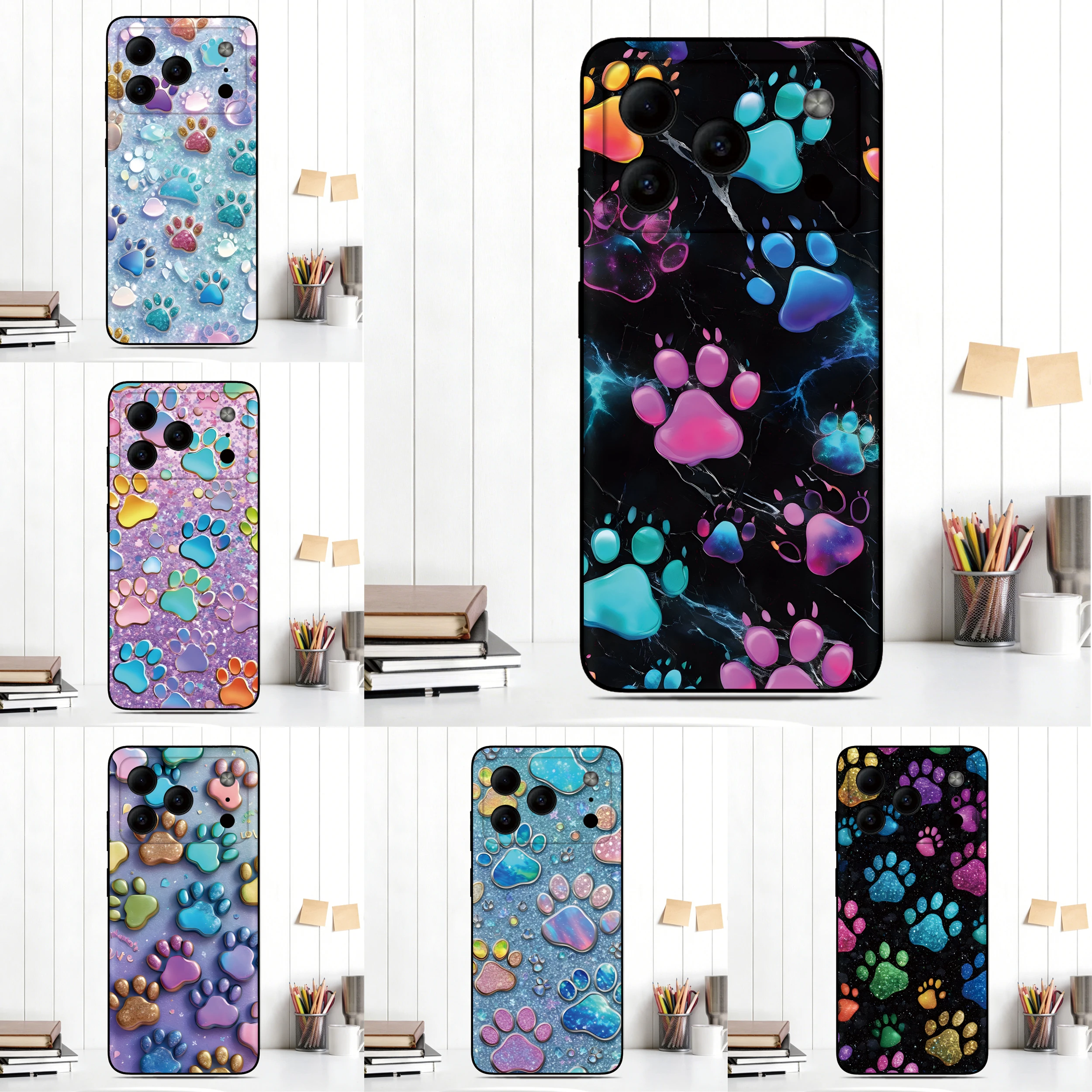 Painted Dog Paw Phone Case For ASUS Zenfone 10 9 8 Flip 5z ROG Phone 2 3 5 5s 6 7 Pro ZS630KL ZS661KS Custom Image Back Cover