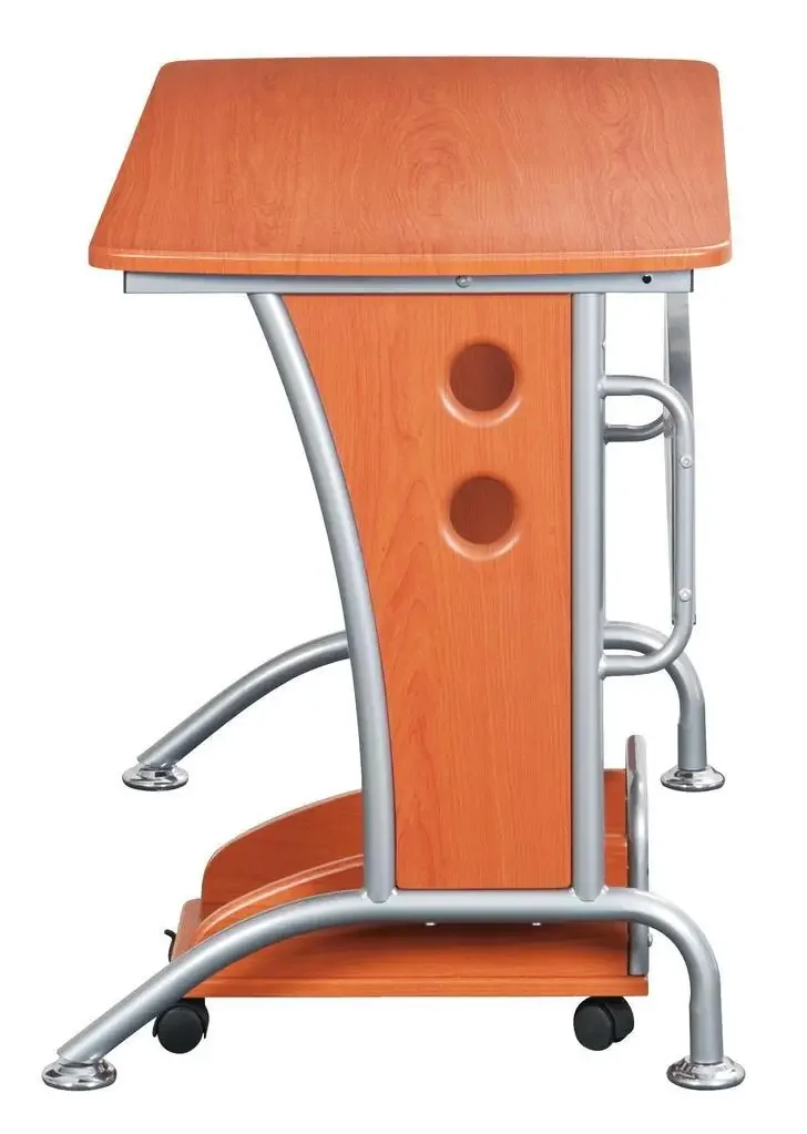 Techni Mobili Modern Computer Desk with Mobile CPU Caddy - Stylish and Practical