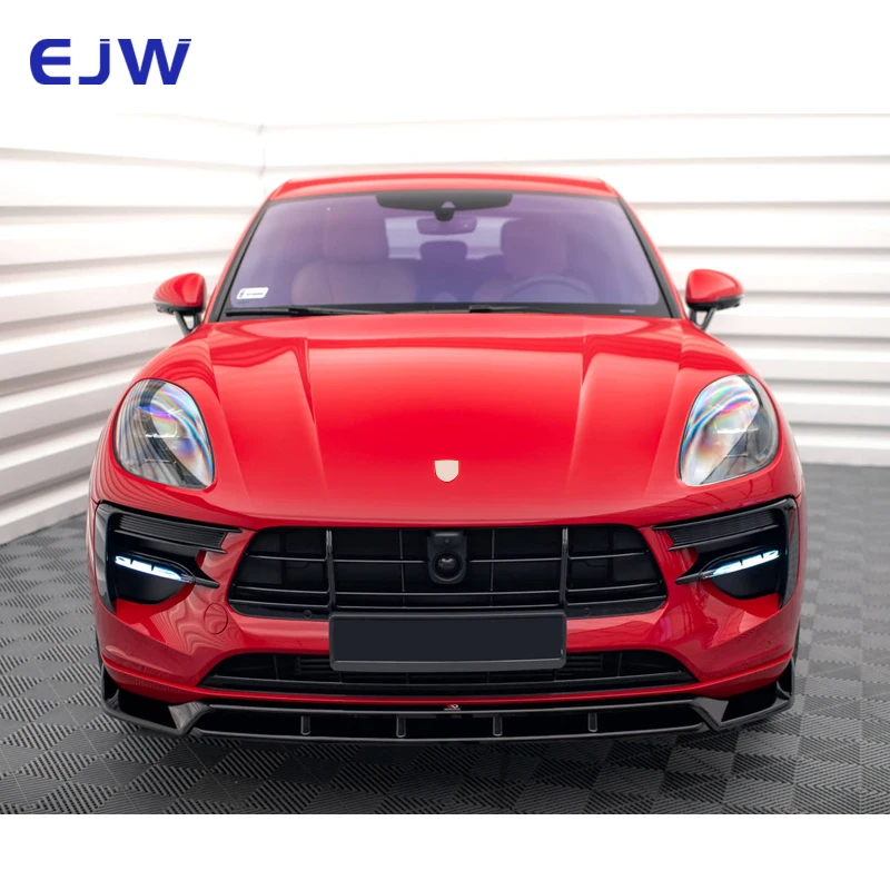 

For 2018+new porche Macan Carbon Fiber Front Bumper Lower Lip Car Specific High-quality Carbon Fiber Front Lip Front Shovel