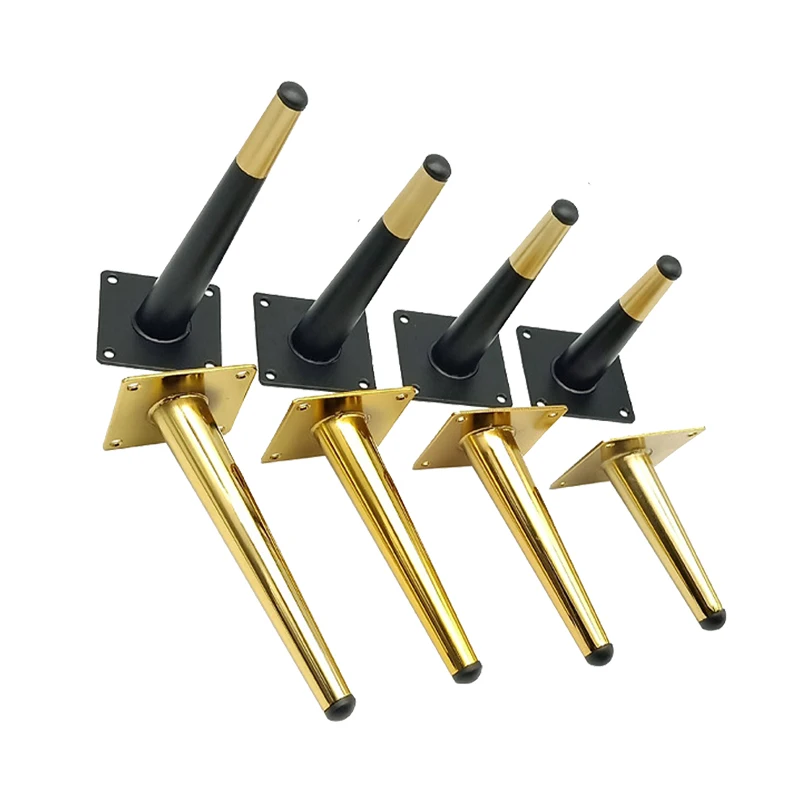 4PCS Anti-vibration Iron Foot Support for Furniture TV Coffee Table Chair Bed Cabinet Legs Foundation Frame Sofa