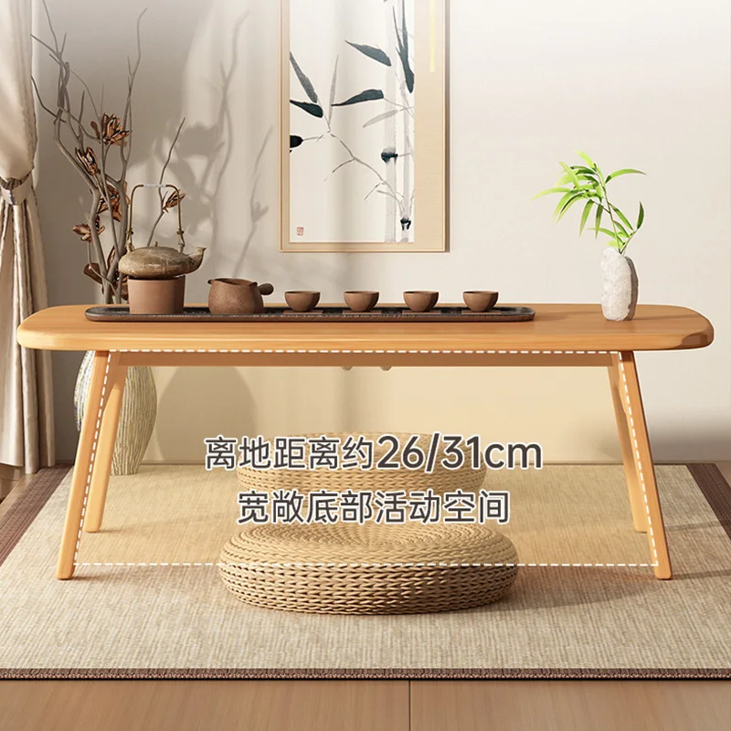 Bamboo Folding Floor Table Household Tatami Low Table Home Living Room Foldable Coffee Table For Sitting Dining Table Tea Table