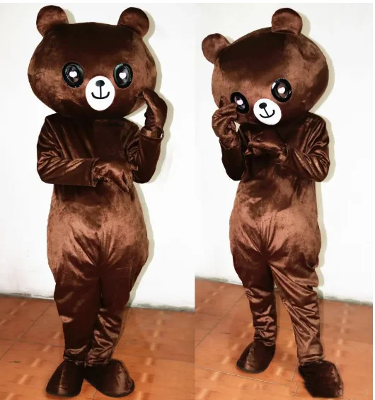 

New Adult Hot Sale Foam Brown Bear Fancy Cartoon Mascot Costume Plush Christmas Fancy Dress Halloween Mascot Costume