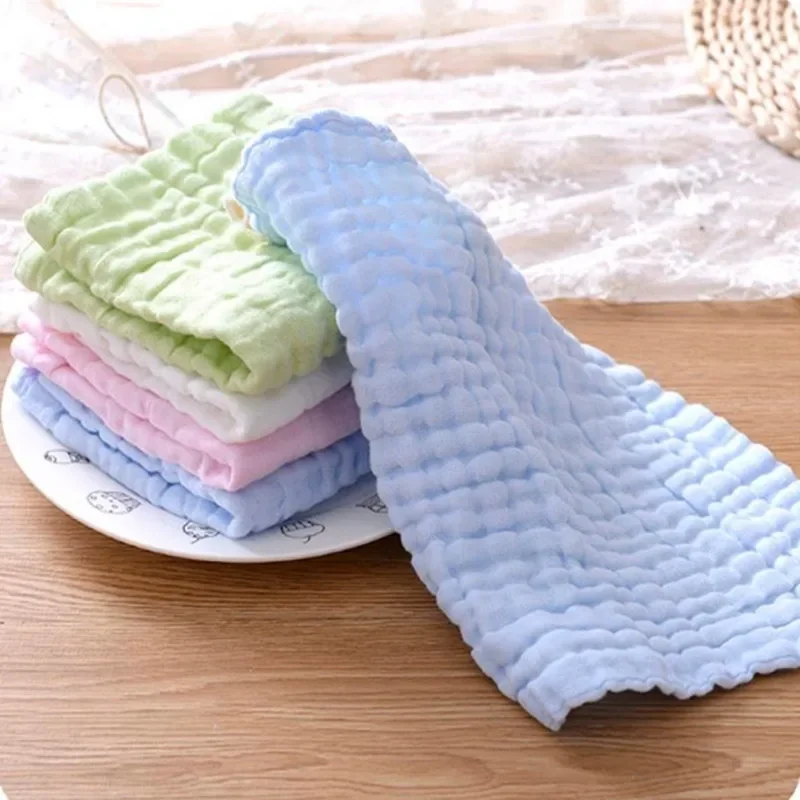 5PC 6 Layers of Baby Feeding Wipe Towels Cotton Handkerchief Baby Face Towel Fold Square Towel Newborn Washing Towl