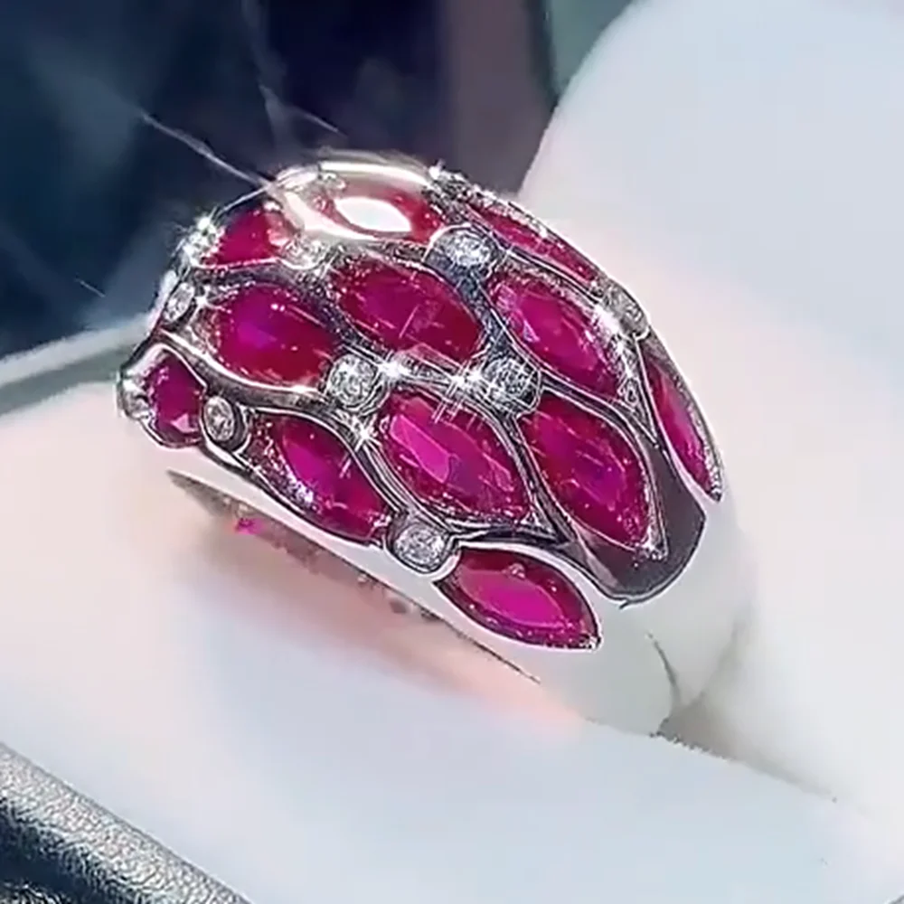 

KQDANCE винтажное кольцо с синтетическим цирконием, изумрудно-зеленое, красное, рубиновое корундовое кольцо с драгоценным камнем для женщин, ювелирные изделия из камня