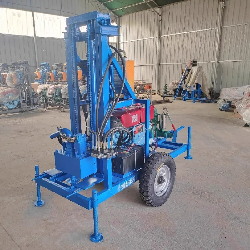 Deep Artesian Well Drilling Rig Diesel Bohrlochmaschine 300 m Crawler montiertes Mini Small Drill Rig