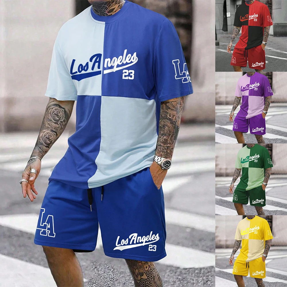 

2024 Summer American Casual Set Trendy Men S Large Size Quick Drying Lightweight Loose Breathable Running Sports Casual Set