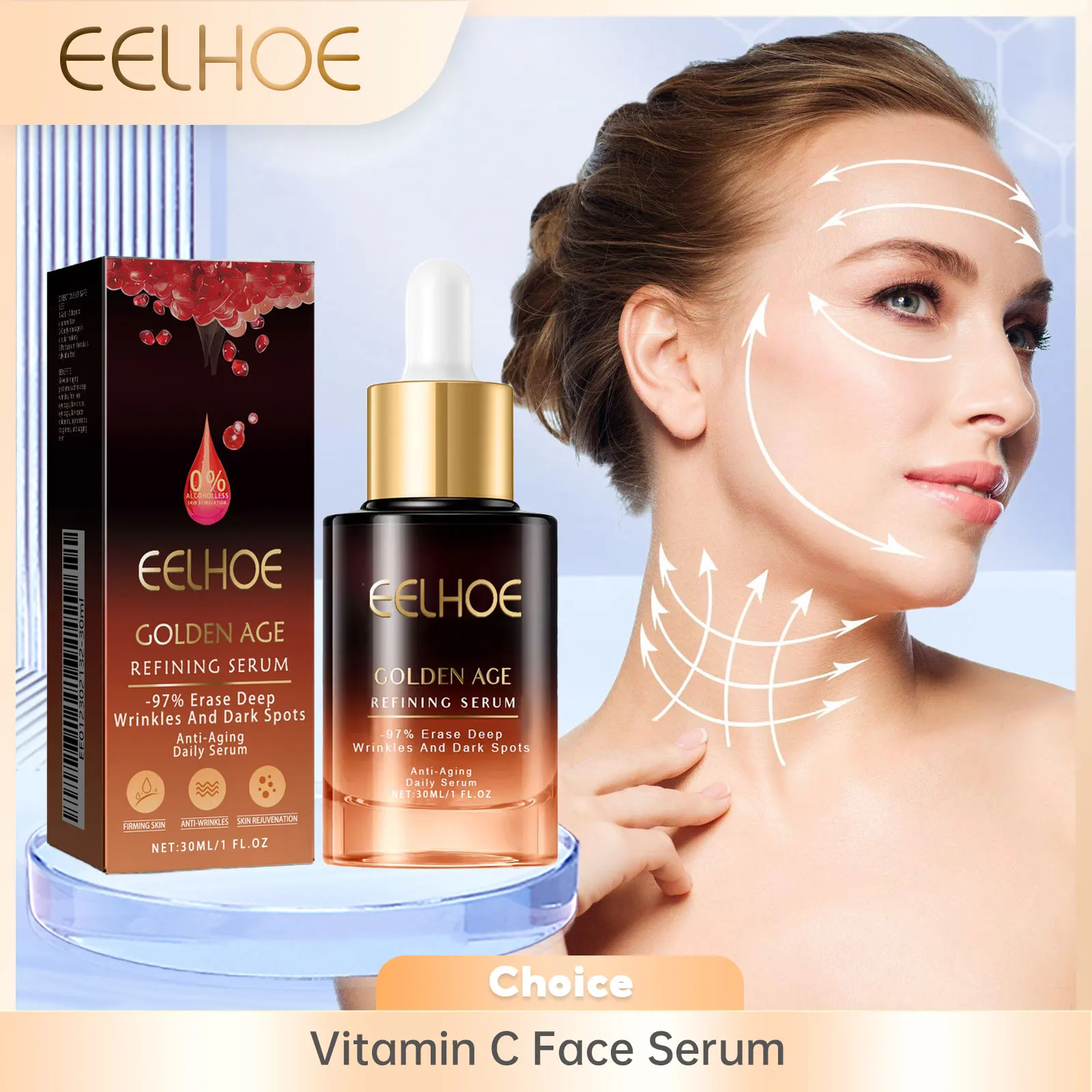 

Vitamin C Booster Serum Firming Skin Smooth Wrinkles Freckles Removal Facial Skin Rejuvenation Moisturizing Anti Aging Essence