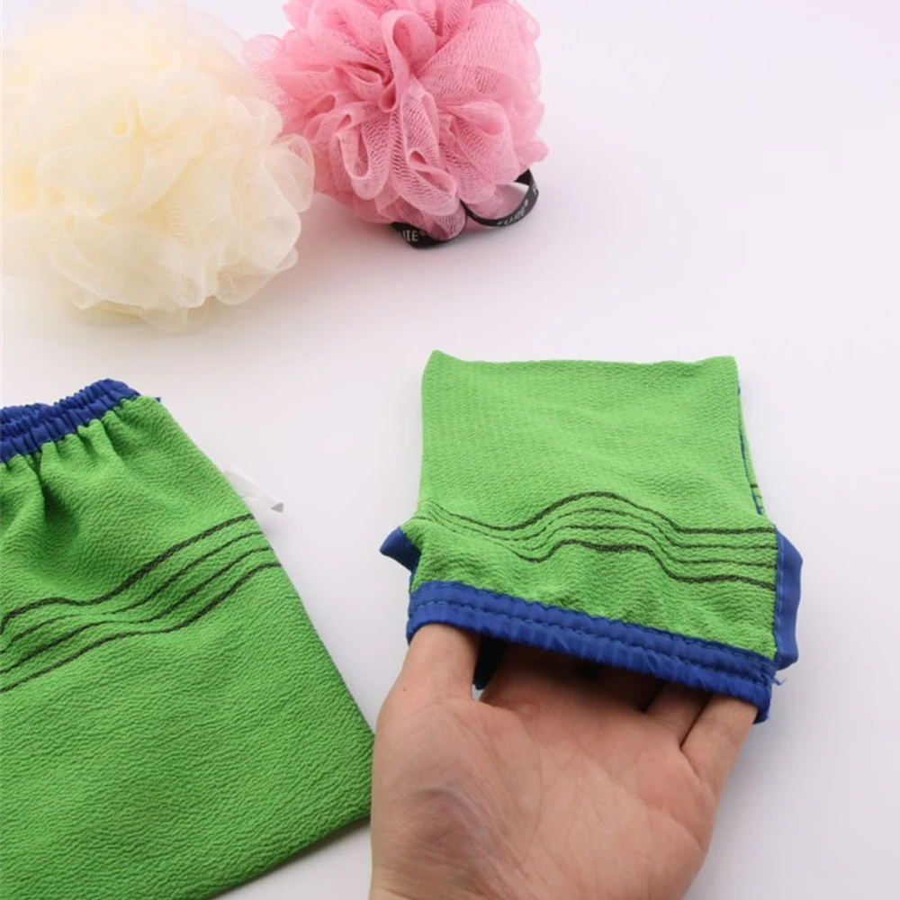 Shower Towel Elastic Moisturizing Fibre Blue Body Massage Bathing Tools Shower Body Brush Soft Durable Sponge Single Exfoliating