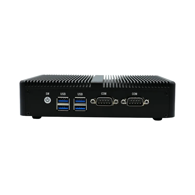 N2840 Dual LAN 2*COM VGA/HD-MI Display Win7/11 Wifi Embedded Fanless Mini PC HD Graphics Industrial Computer Used