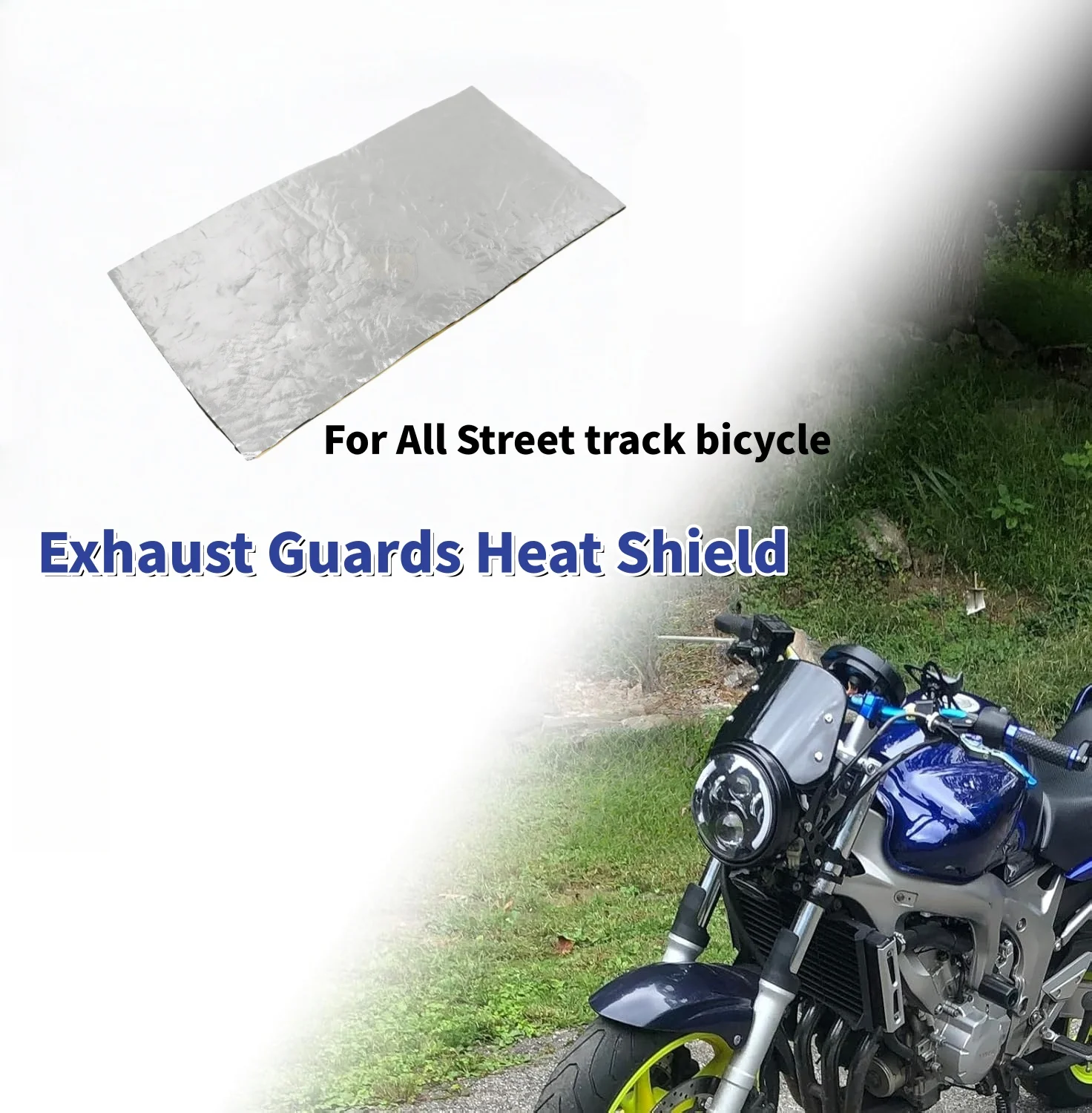 50x28cm Fairing Heat Shield Cover Exhaust Wrap Pipe Thermal Insulation Exhaust Guards Heat Shield For All Street Track Bike