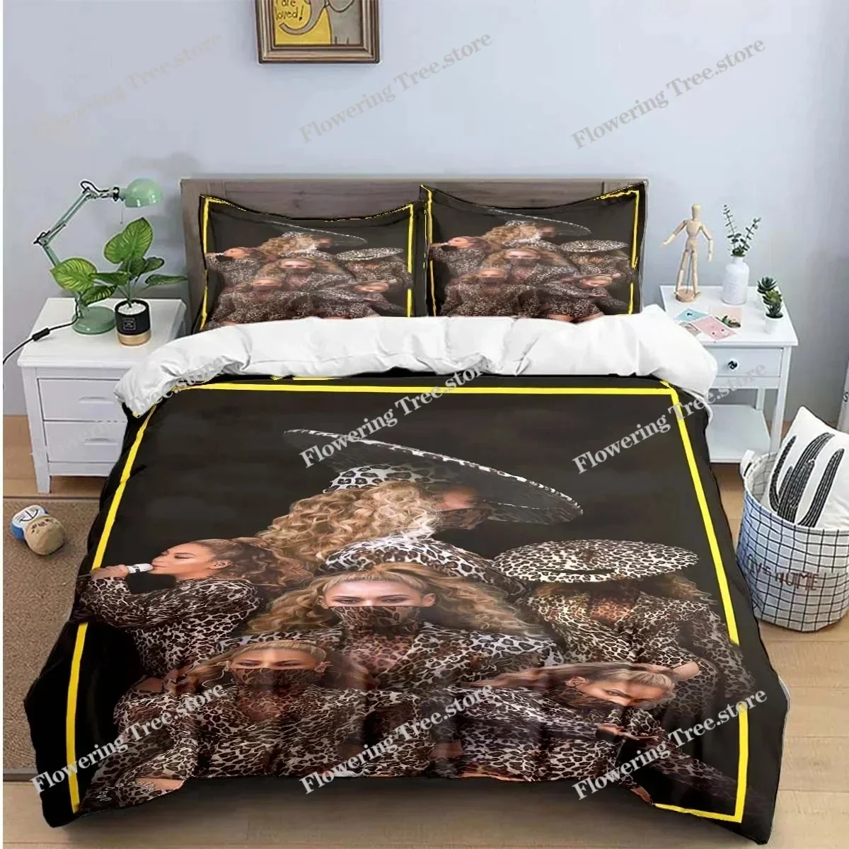 Pop Female Singer B-Beyonce Bedding Set Boys Girls Twin Queen King Size Duvet Cover Pillowcase Bed boys Adult Home Textileextile