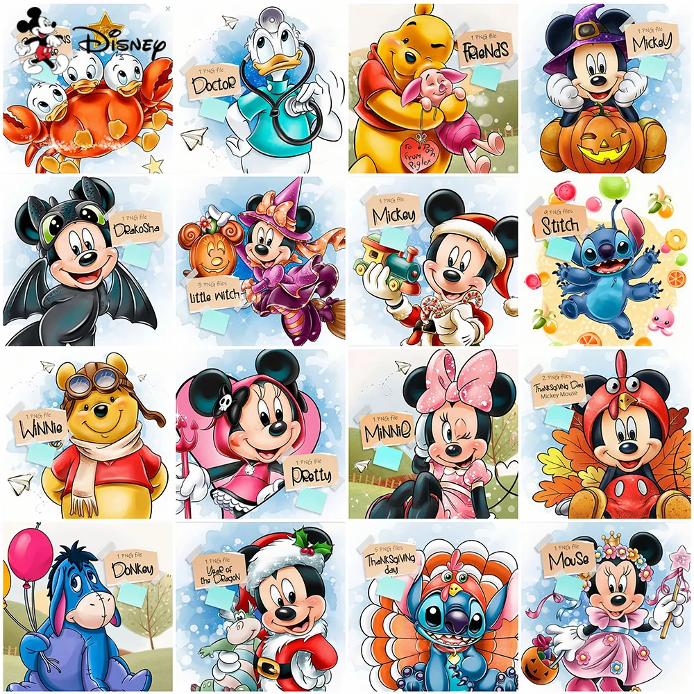 Disney Diamond Embroidery Mickey Mouse Minnie Cross Stitch Winnie The Pooh Donald Duck Painting Rhinestones Mosaic Handicraft