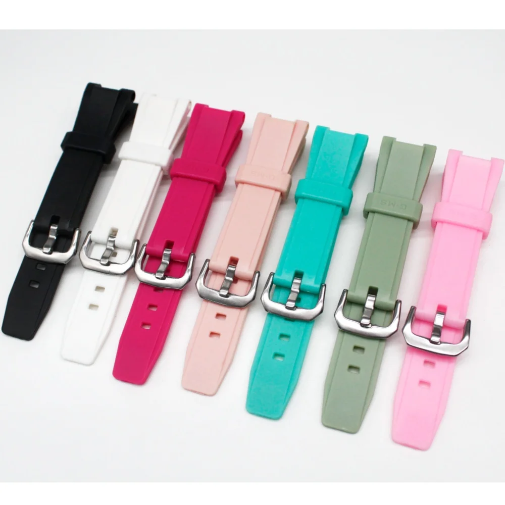 حزام ساعة اليد ل MSG-S200G-4 / 1A / 5A MSG-W200 لينة الراتنج بولي TPU حزام الساعات دبوس مشبك المعصم الفرقة سوار حزام الرياضة مقاوم للماء st