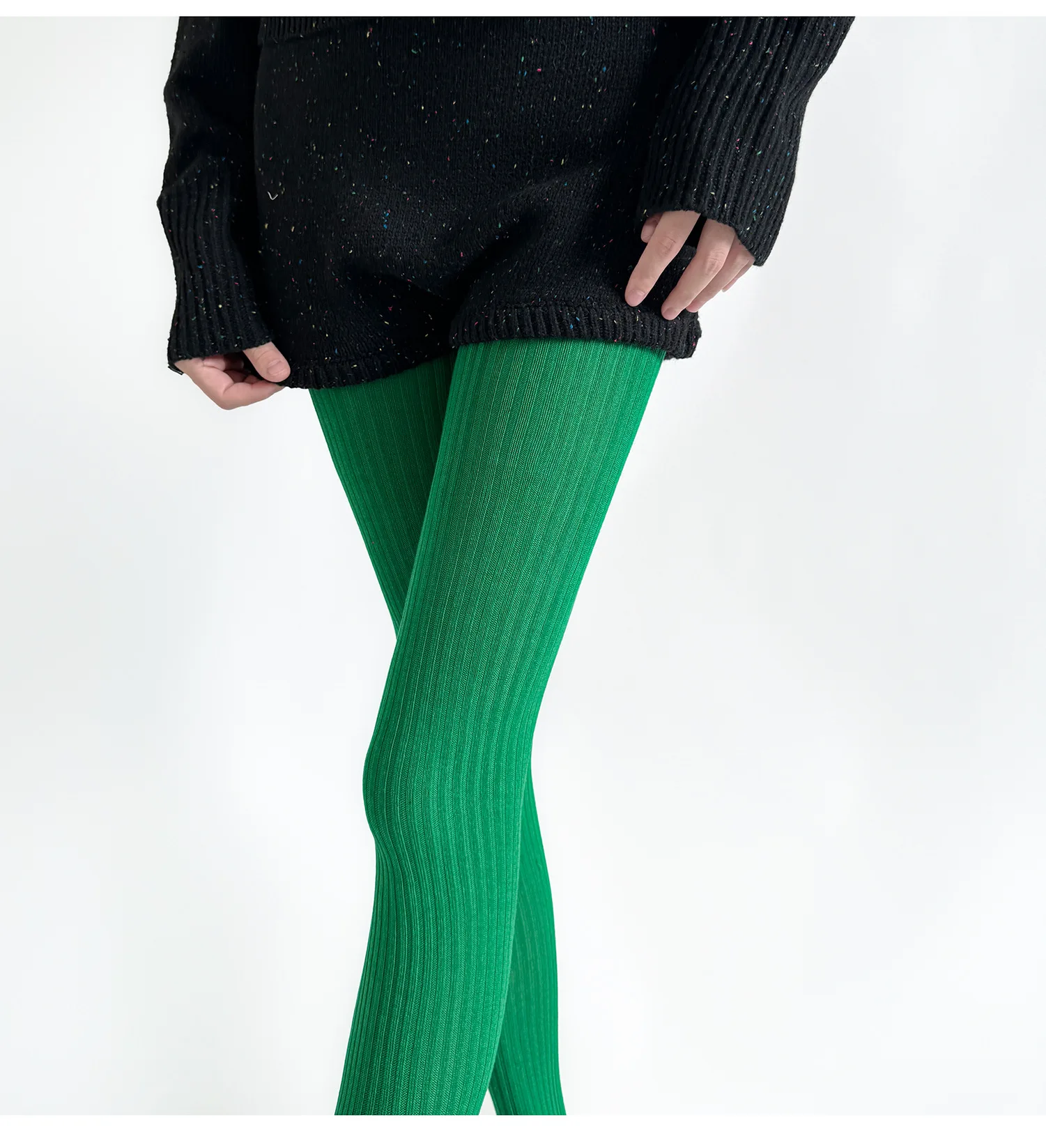 

Autumn Personality Vertical Striped Green Pantyhose Cotton Slim Warm Stretch Hottie Sexy Tights Wholesale