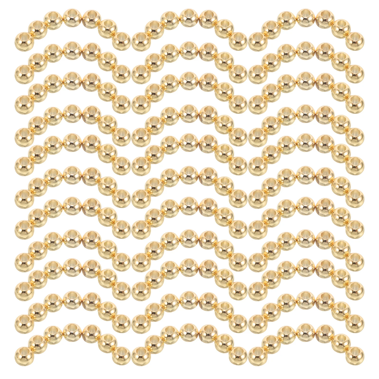 

100Pcs Gold Smooth Round Spacer Beads Metal for Crafting Jewelry Making Bracelets Necklaces Earrings Beads for Necklaces