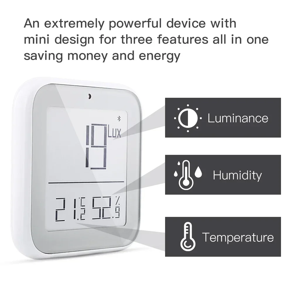 ميزان حرارة بلوتوث ZigBee الذكي MOES-small ، سطوع شبكي ، درجة حرارة الضوء ، مستشعر الرطوبة ، تحكم في تطبيق Tuya الذكي