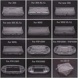 Plastic clear crystal protective hard case cover for PSP PSV GBA SP NDSL DSI NDSi XL 3DS XL new 3DS XLLL console