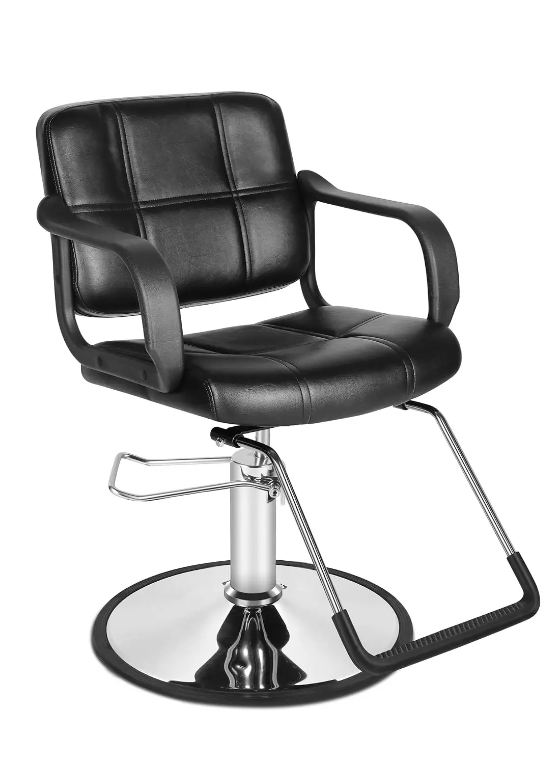 Vintage Hydraulic Barber Chair Black PU Leather Salon Tattoo Spa Equipment, Customized