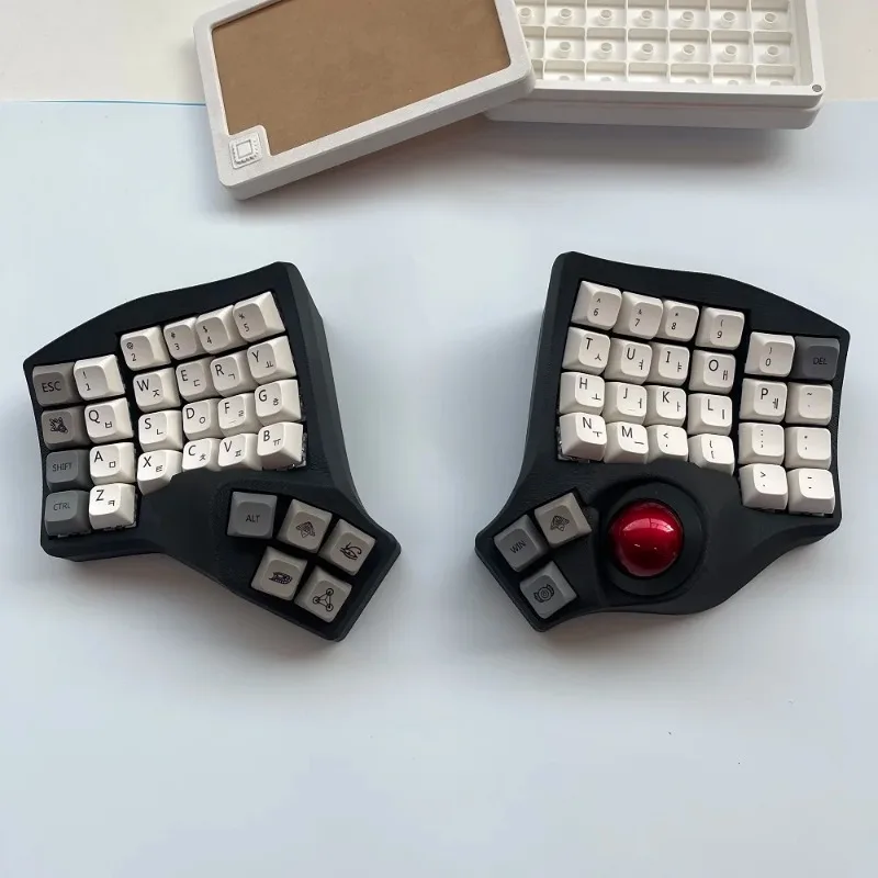 Комплект разделенной клавиатуры Hangul Charybdis MK2, беспроводная Bluetooth, пользовательская горячая замена, Teclado Dividido, трекбол, разделенные механические клавиатуры