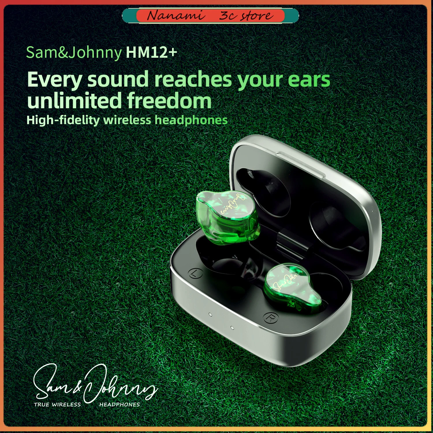 Sam&Johnny HM12+ TWS 1DD+1BA+1 Keramik-Planar-Treiber Hybrid Bluetooth 5.2 Qualcomm QCC3040 Audiophile Kabellose In-Ear-Kopfhörer