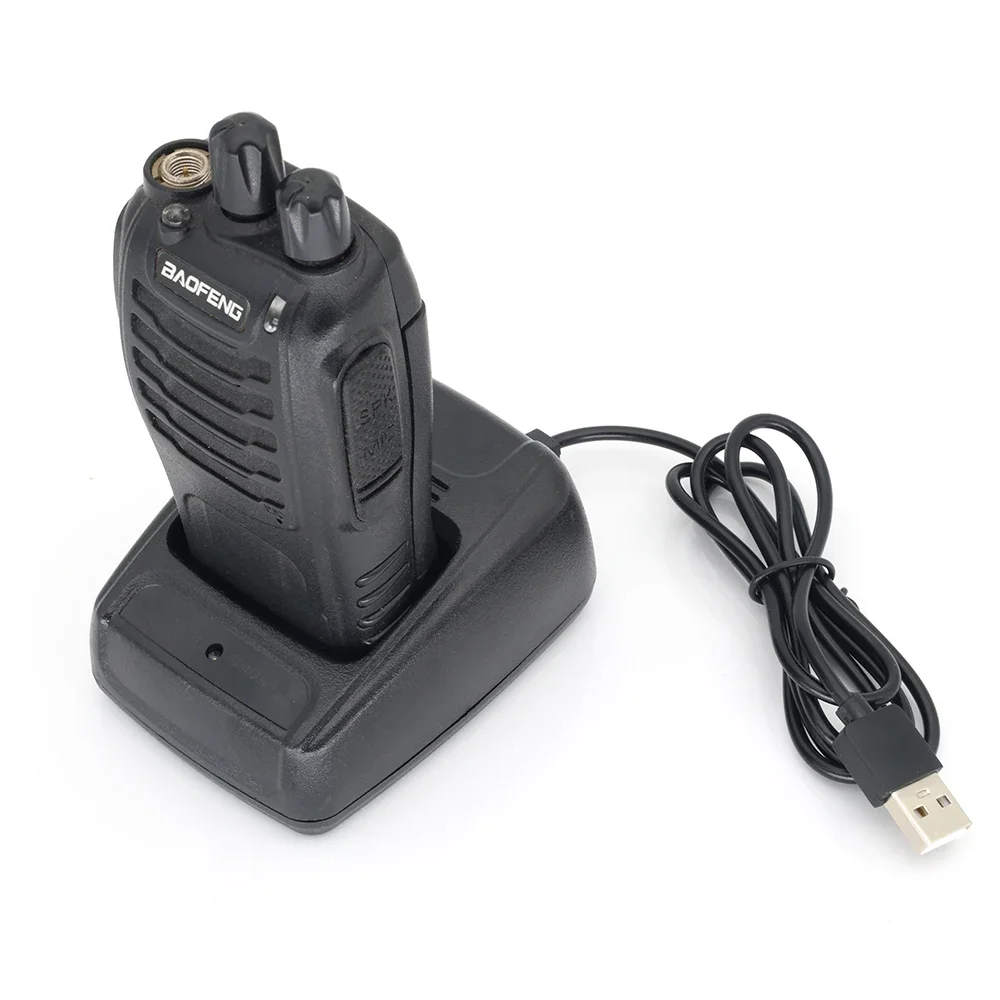 Baofeng-cargador USB para walkie-talkie 888S, Cable de entrada de batería de iones de litio portátil, 5V, 1A, para 666S, 777s, 888s, accesorios de carga