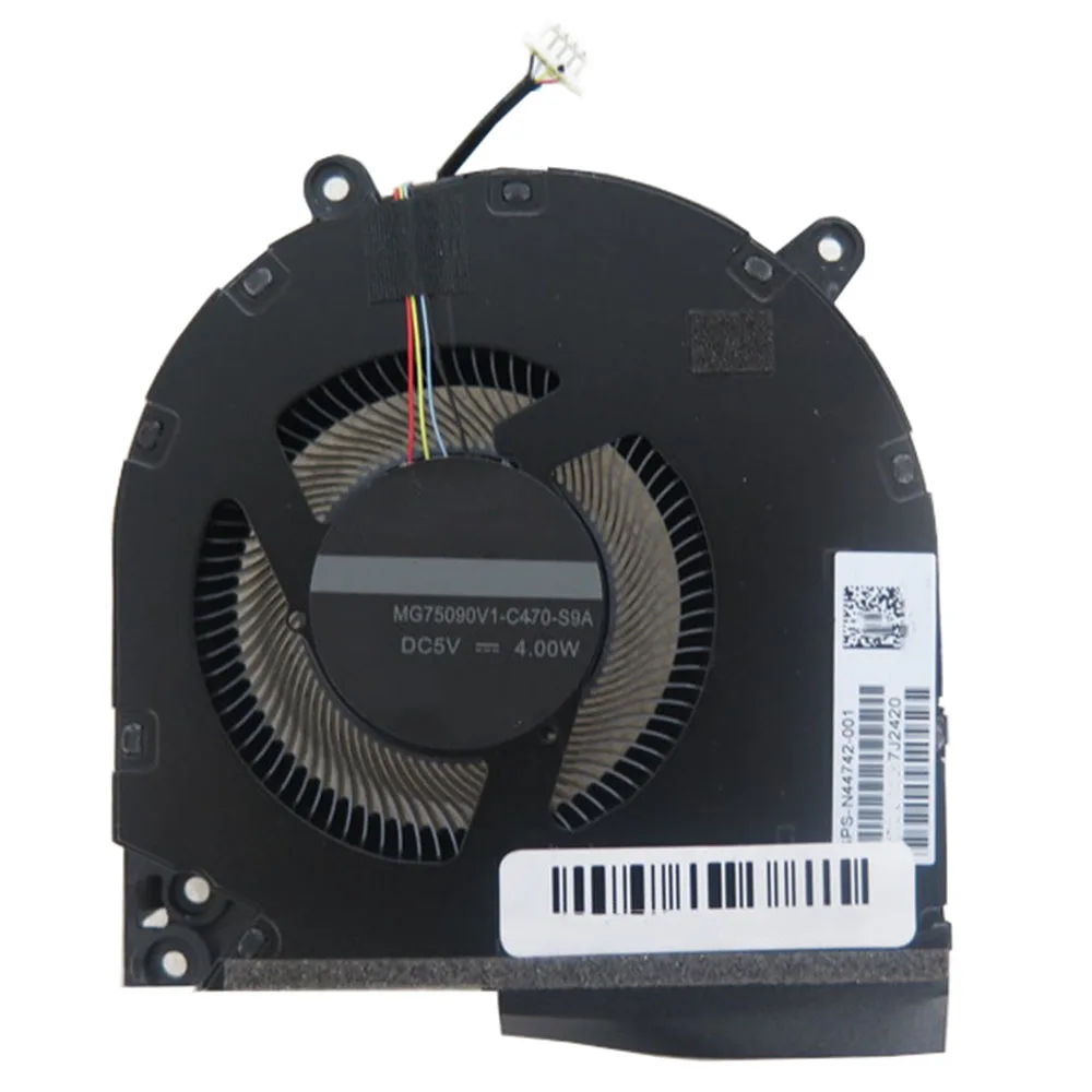 Ventilateur CPU/GPU pour ordinateur portable HP OMEN 16-R MG75091V1-C470-S9A MG75090V1-C480-S9A N44742-001 7J2420 DC280016ES0 DC5V 4W 5PIN 4 lignes