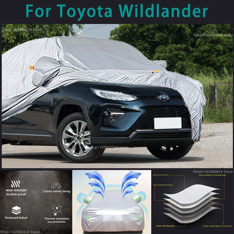 

For Toyota Wildlander 210T Full Car Covers Outdoor Sun uv protection Dust Rain Snow Protective Anti-hail car cover Auto cover