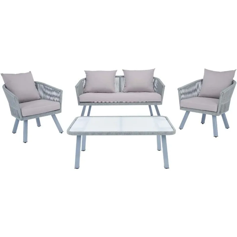 Korb kissen Set von 4 Seil Terrasse Hinterhof Living Set