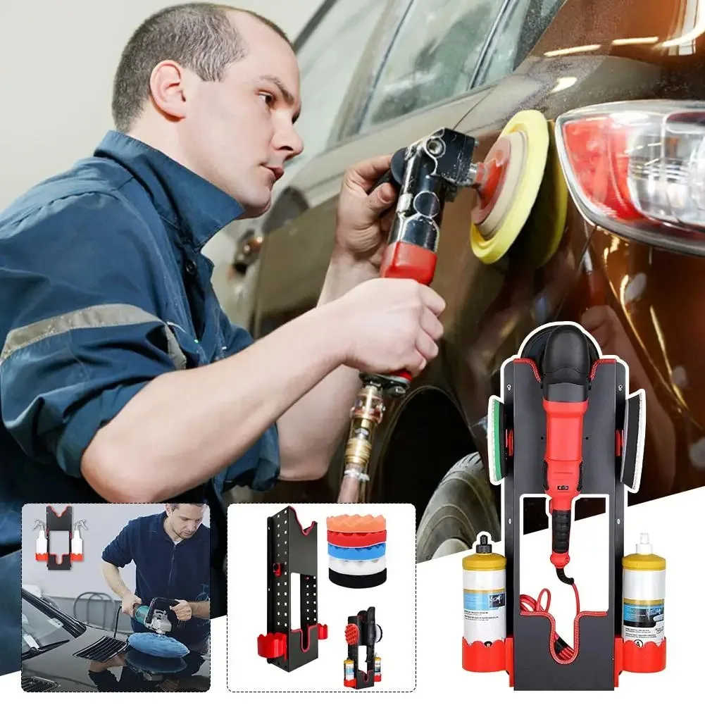 New Wall-mounted Polisher Tool Holder Dedicated Placement Of Spray Bottle Rack For Buffer Machines Cutting Machines Polishing