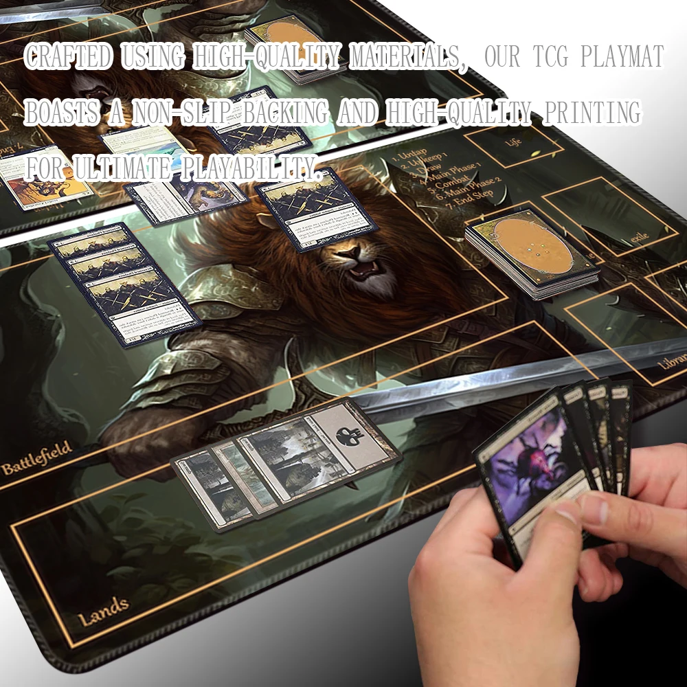 Lionus-Jeu de société TCG Playvirus, Polymère de table, Souris Sub, Compatible pour MTG CCG, Taille 60x35 cm