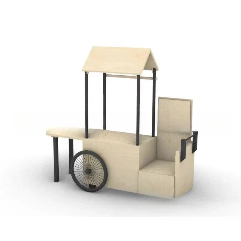 

Log Movable Multifunctional Vending Truck Mobile Dining Truck Scenic Area Product Promotions Booth Shelf Outdoor Exhibition