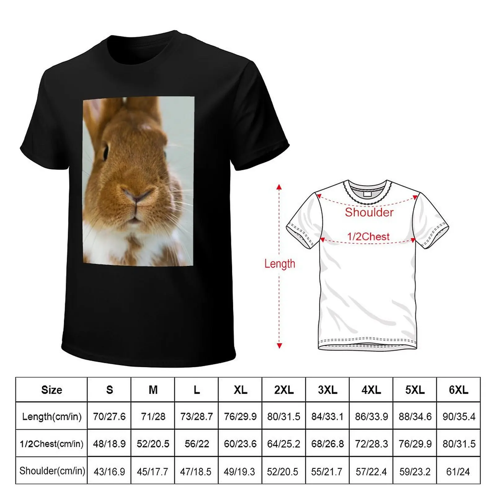 Rabbit T-Shirt cute tops korean fashion boys whites for a boy mens big and tall t shirts