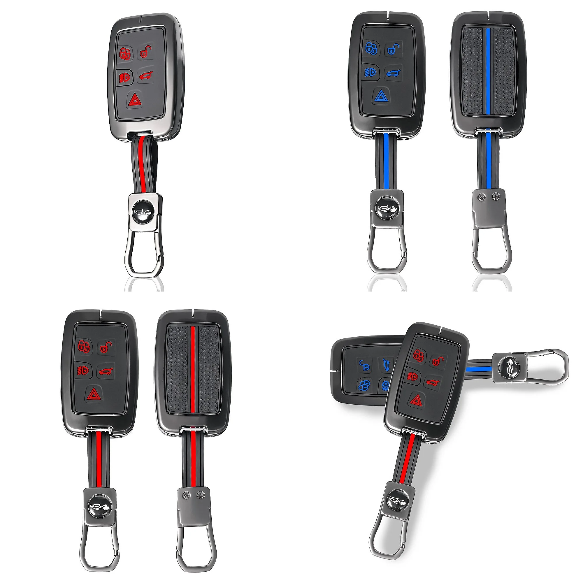 Zinc Alloy Silicone For Land Rover Range Rover Sport Evoque Freelander Velar Discovery 4 Jaguar XE XJ XF Car Key Case Cover