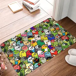 Non-slip Doormat Everybirdy Pattern Bath Kitchen Mat Prayer Carpet Flannel Pattern Decor